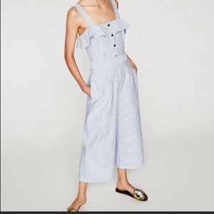 Zara jumpsuit with ruffles